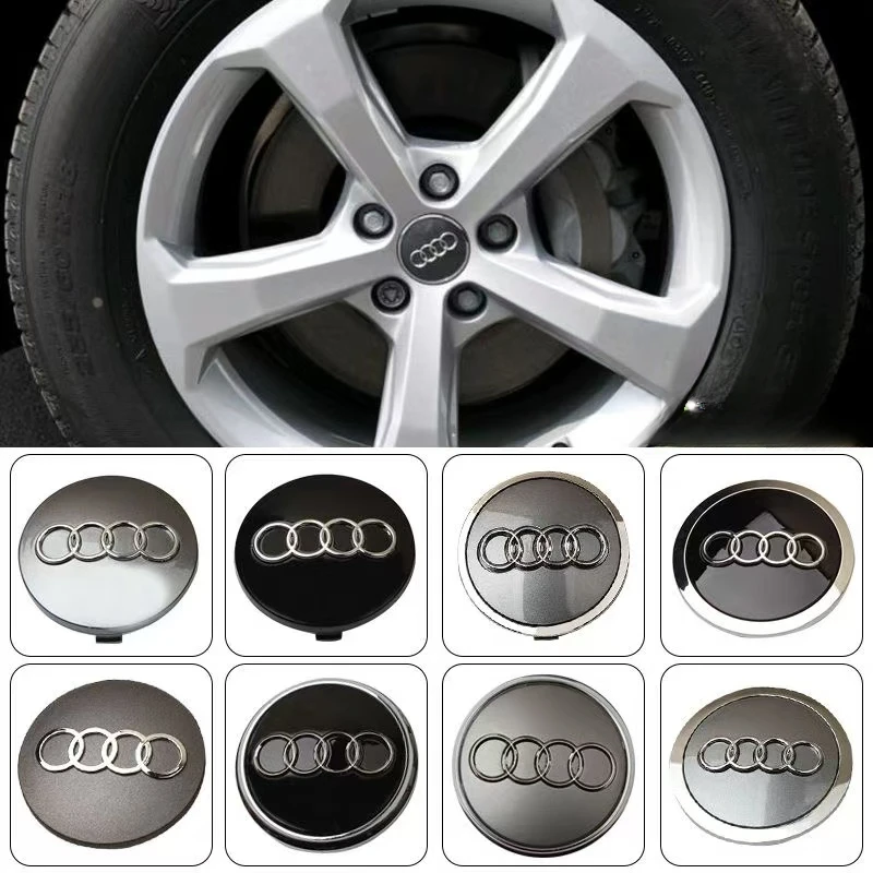 4PCS 60/61/68/69mm is suitable for Audi A3A4 A5A7 A8S4 S6 TT automobile hub center cover wheel cover badge 4B0601170 spare parts