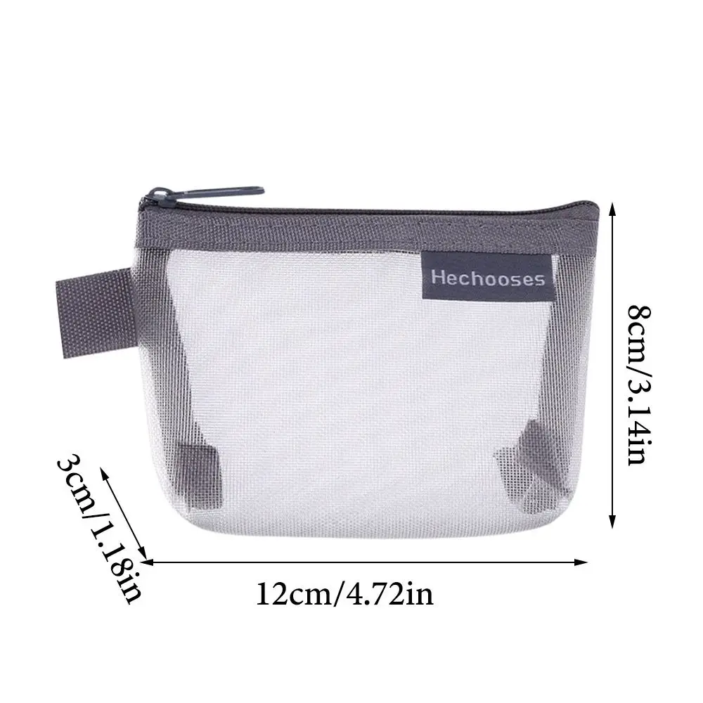 Mesh Coin Purse Key Lipstick Nylon Small Item Storage Card Holder Three-dimensional Mini Cosmetic Bag Office key case cosmetic bag coin purse card wallet coin wallet plush coin purse change bag card holders