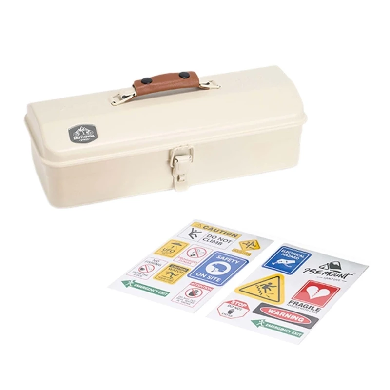Y6GD Handy Metal Tool Organizers Box with Stickers for Camping and Daily Tool Bag
