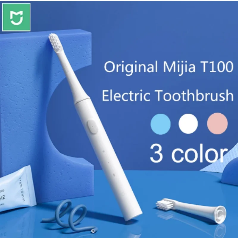 

XIAOMI Mijia T100 Sonic Electric Toothbrush Ultrasonic Smart Tooth Brush Colorful USB Rechargeable IPX7 Waterproof Automatic