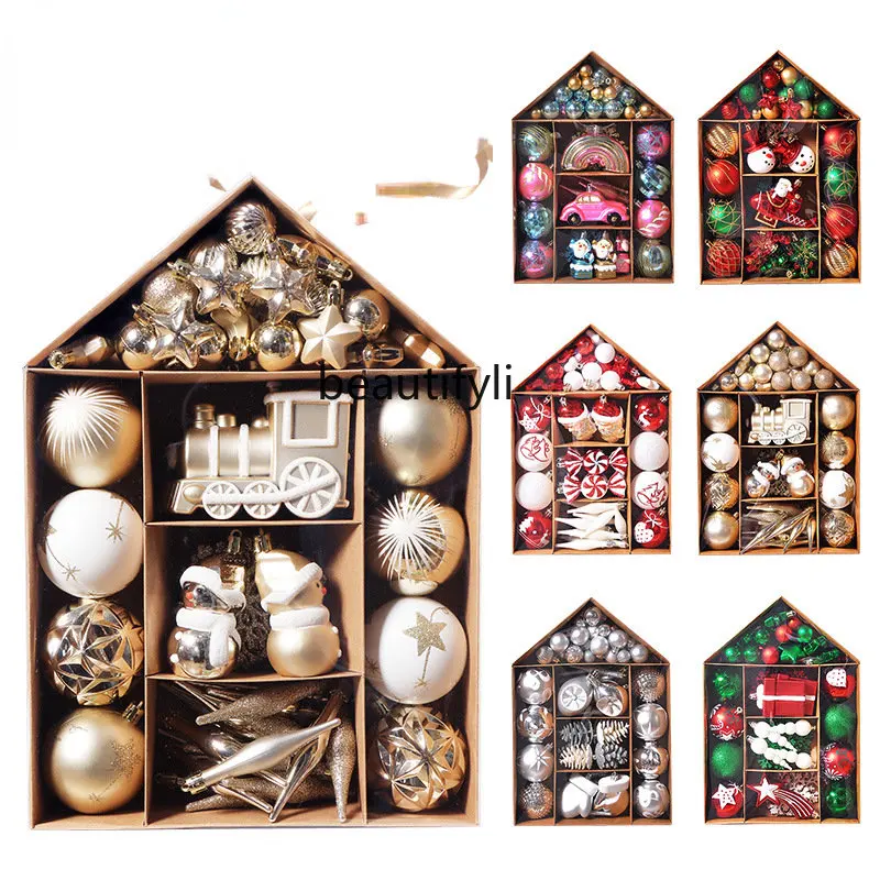 

yj Christmas 70 House Painted Christmas Electroplating Gift Bag Christmas Tree Ornaments Decorations Christmas Ball