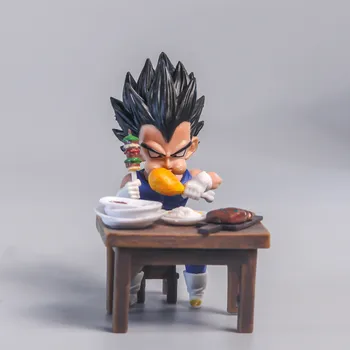 Dragon Ball Z Vegeta Figure Son Goku eating 8cm Pvc Action Figures Collection Model Toys For Children Christmas Gifts 2