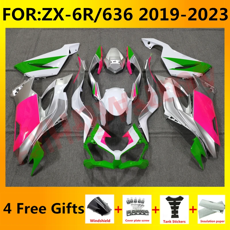 

NEW ABS Motorcycle Fairings fit for Ninja ZX-6R 2019 2020 2021 2022 2023 ZX6R zx 6r 636 bodywork full fairing set green white