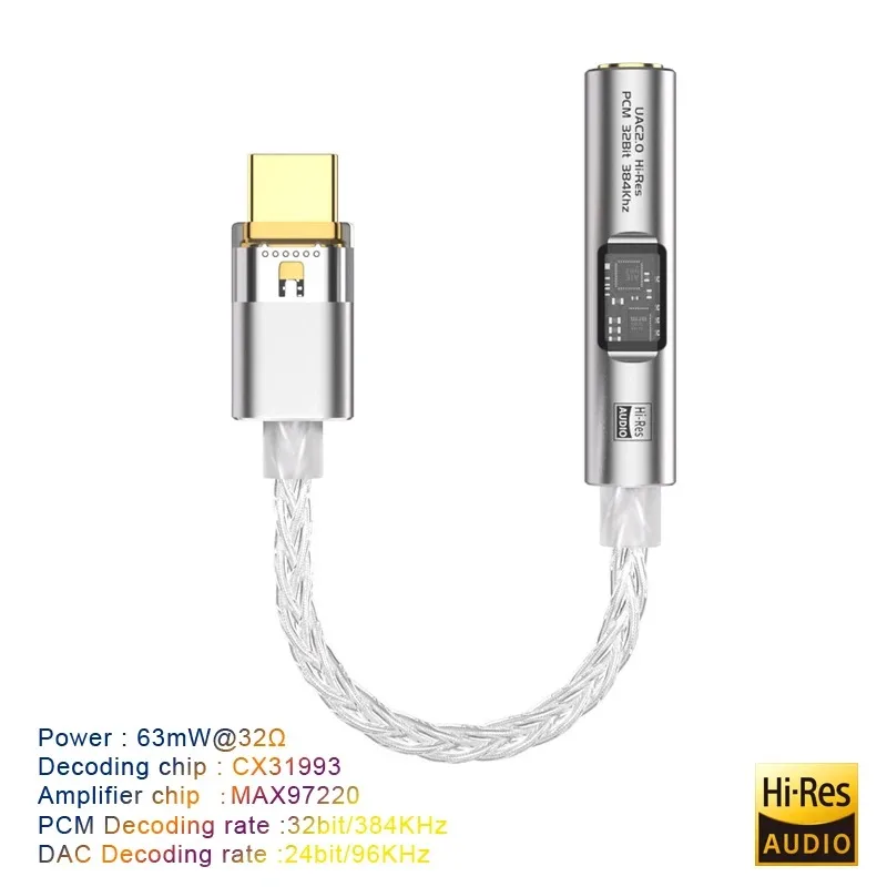 Premium Hi-Fi Type-C to 3.5mm Audio Adapter with DAC