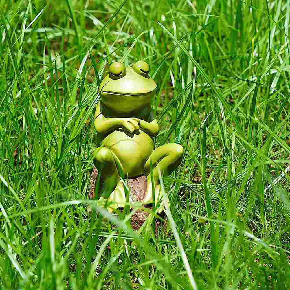 

Statues Simulated Frog Ornament Props Animal Mini Decor Photo Sculpture Micro Landscape Models Garden Decors Figurine Scene