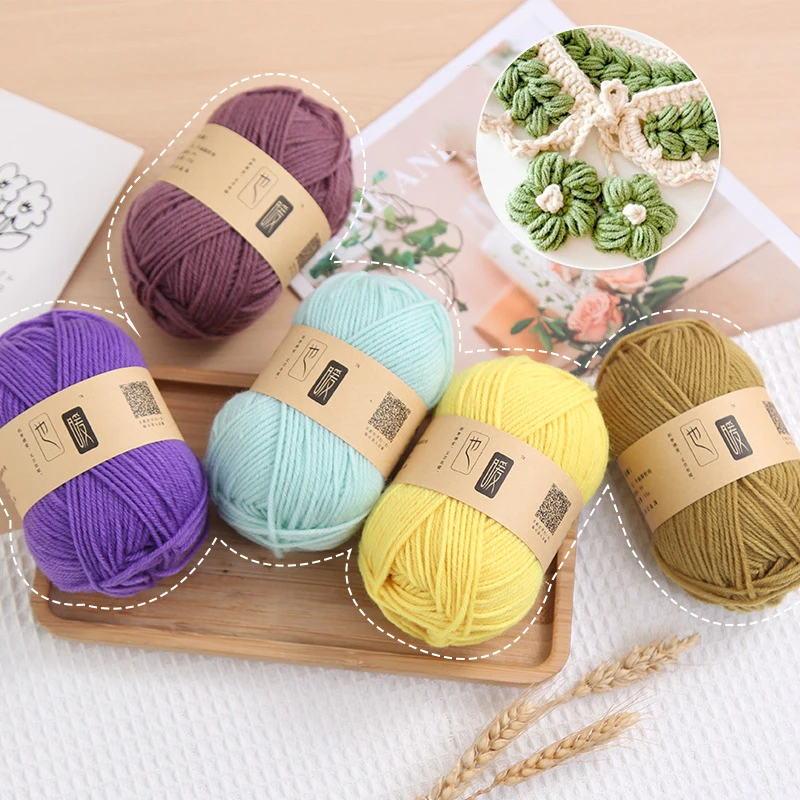 Eco-friendly Acrylic Medium Coarse Wool Ball For DIY Handicraft Woven Slippers Crochet Cotton Blended Knitting Yarn Supplies knitting yarn knitting wool yarn crochet yarn cotton yarn wool yarn cotton wool yarn