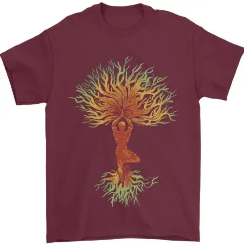 

Мужская футболка Yoga Tree для медитации, 100% хлопок