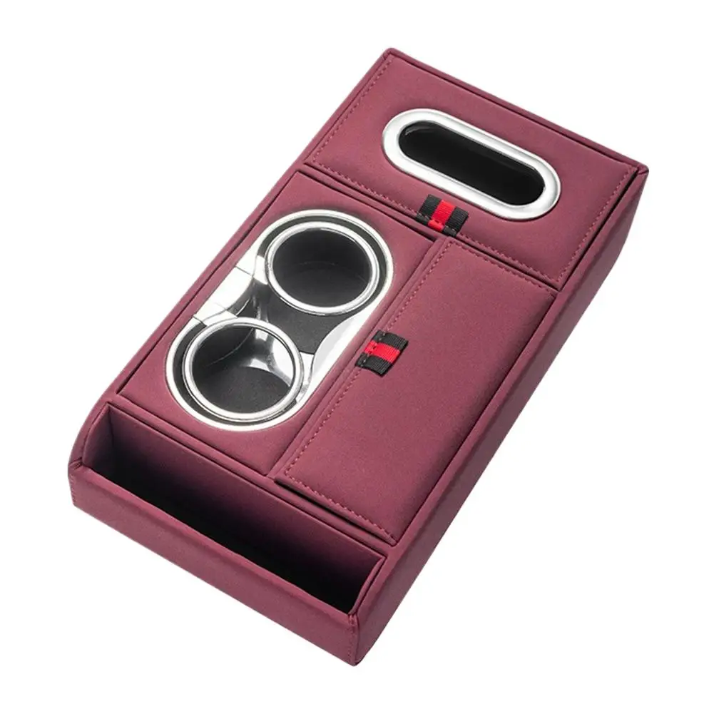 Premium-Aufbewahrungsbox für die Armlehne im Auto, multifunktional, mit Getränkehalter, Telefonsteckplatz, Taschentuchbox, Mittelkonsole, höhenverstellbares Pad – Detail 11