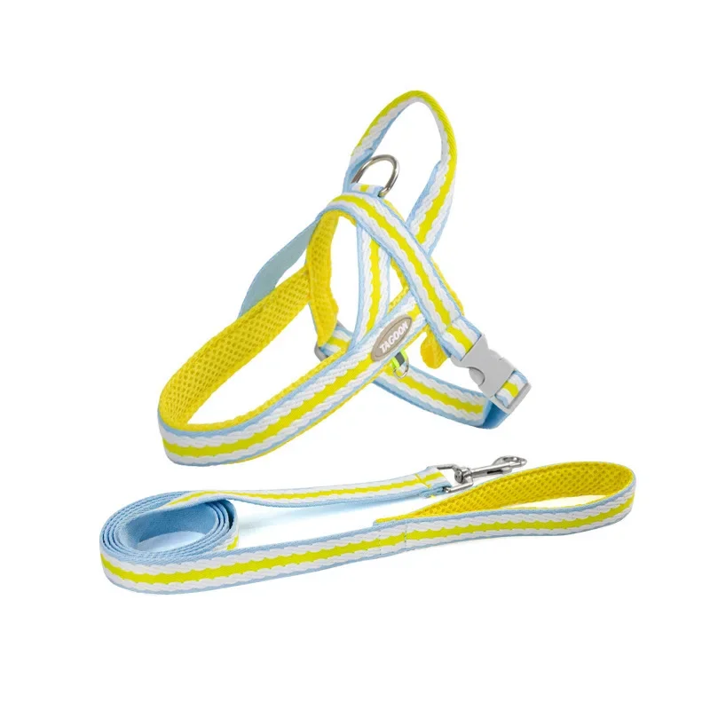 thumbnail image 1 of Correa transpirable de verano para perros de razas pequeñas, medianas y grandes, estilo chaleco, cuerda para caminar, suministros para mascotas, arnés de cuerda para tirar canino, 1 of 5