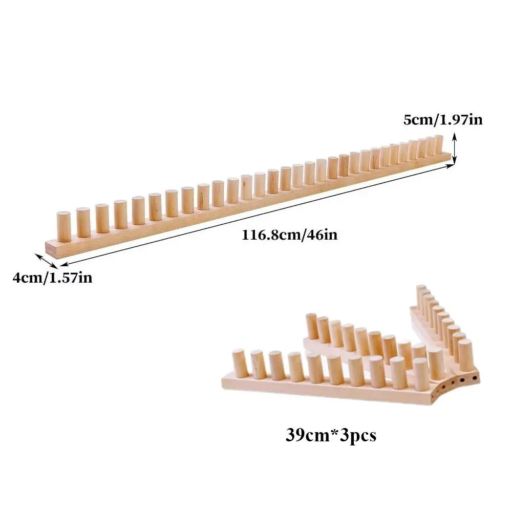 Adjustable Size Chunky Blankets Loom Modular Design Portable Wooden Knitting Frame Easy Assembly Beginner Friendly