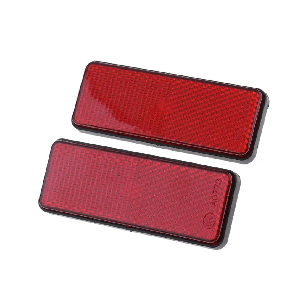Motorcycle Reflector motorcycle reflector 2pcs Rectangle Reflective Motorcycle Motorbike ATV Scooter Dirt Bike Moped 4 Wheeler Exterior Accessories