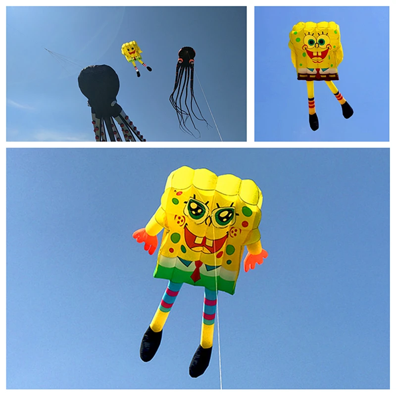 free shipping large pilot kite flying pendant show kite parachute kite professional kites Octopus reel inflatable toy adult kite