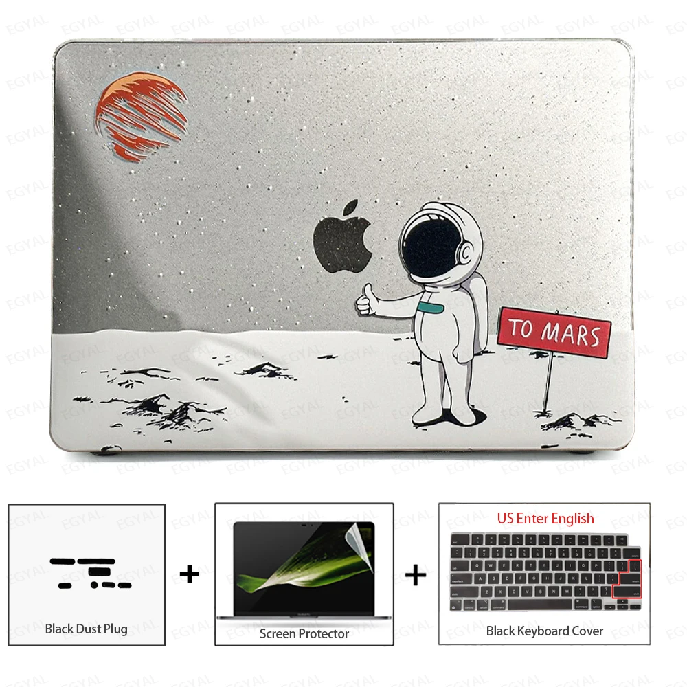 Sleek Laptop Case with Dust Plug, Screen Protector & Keyboard Cover