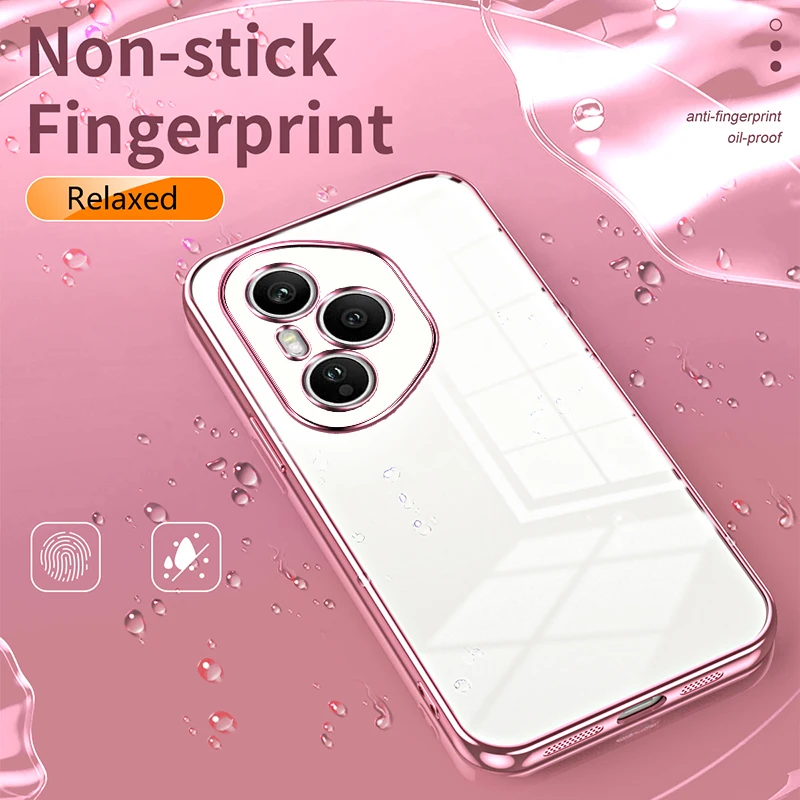 Transparent Electroplating Silicone TPU Shockproof Case - Fashionable Protective Back Cover