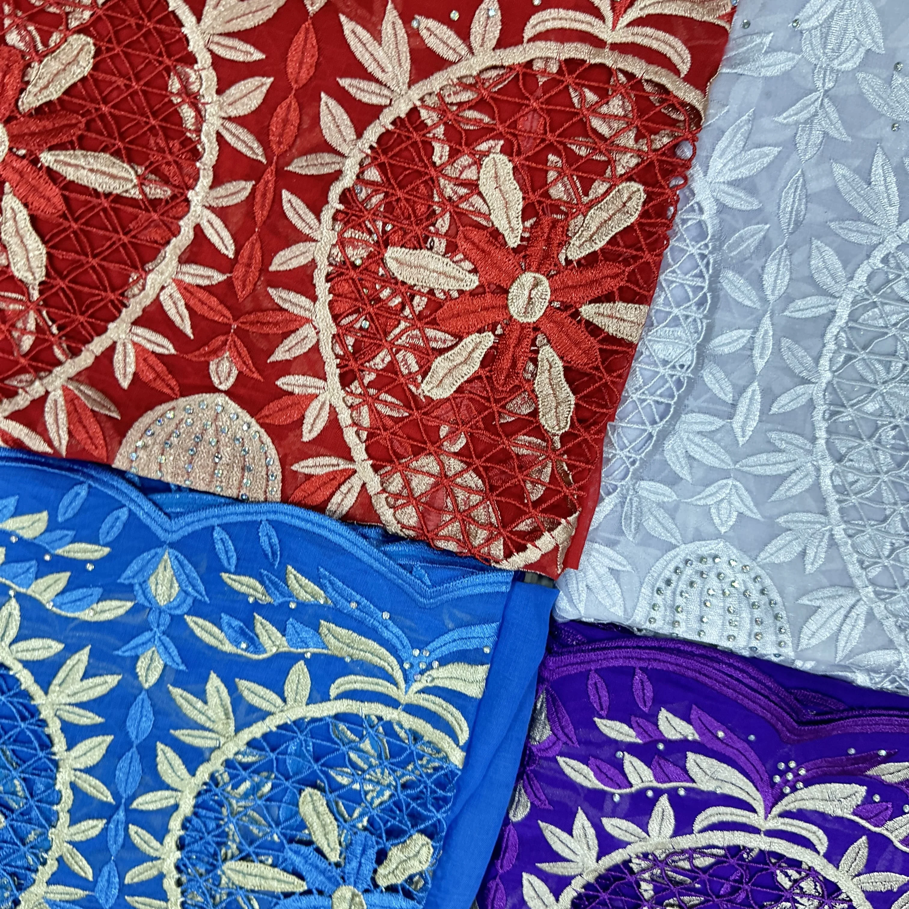 Weicher Luxusschal, hochwertige 100 % Baumwolle, Dubai, afrikanische Frauen, islamischer Schal, Muster, Stickerei, chemischer Spitzenschal, viele Farben – Detail 19