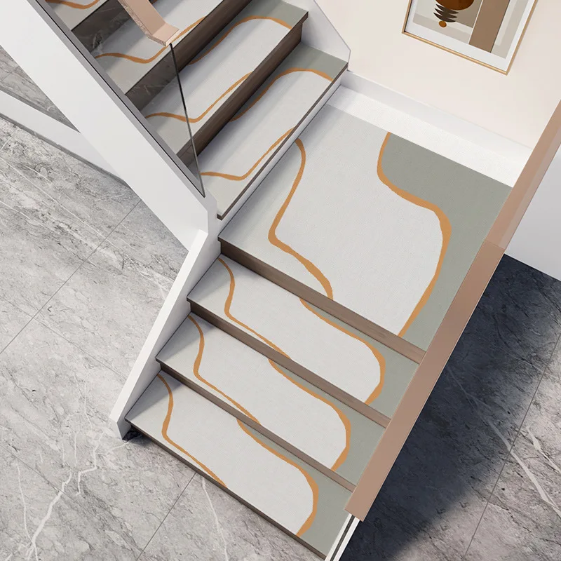 

Stair Step Mat Minimalist Pattern Rotating Step Floor Mat Household Non-slip Wear-resistant Rugs Home Ladder Decorative Carpet