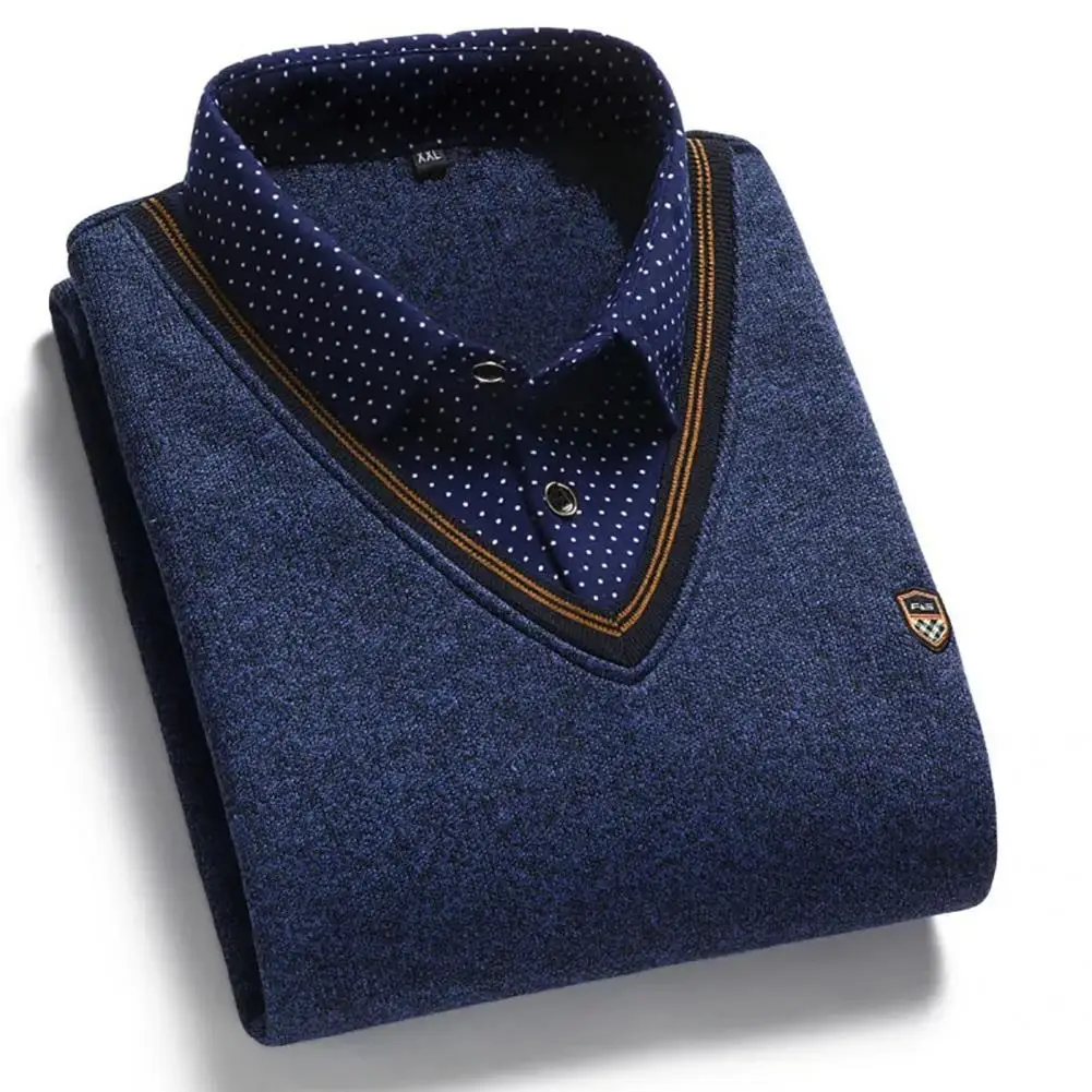 

Chic Spring Shirt Basic Slim Fit Wear-resistant Anti-pilling Base Shirt Spring Top Warm