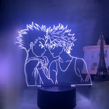 

LED Hunter X Hunter Night Light Anime Lamp Gon Freecss Kids Child Birthday Gift Killua Light for Bedroom Decor