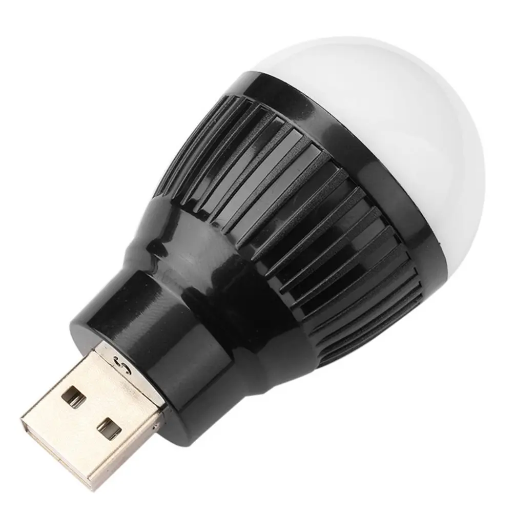 USB Light Bulb Portable 3W 5V LED Reading Light Energy-Saving Emergency Lamp Night for Outdoor Camping Lighting