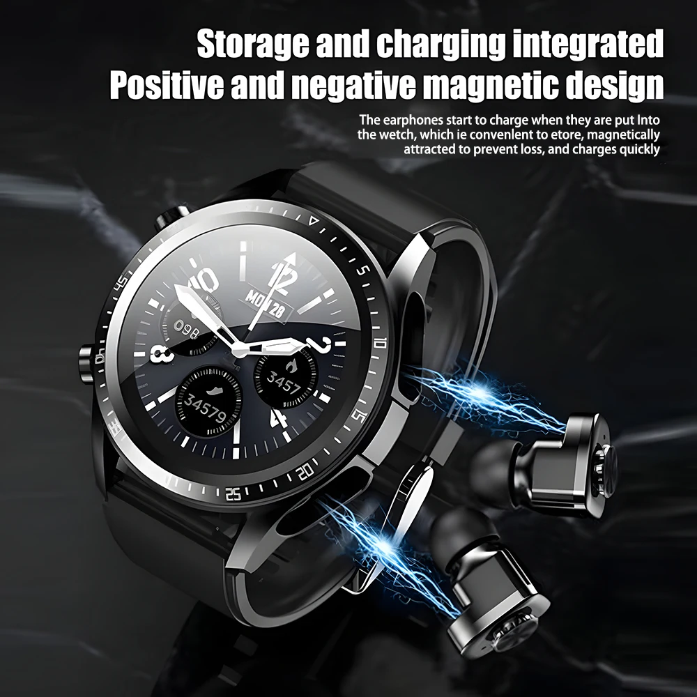 2025 New JM03 Sports Smart Watch Earphone TWS 2-in-1