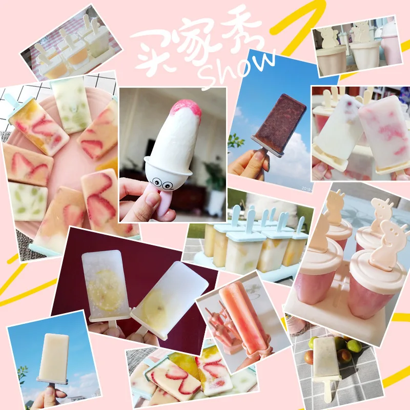 Ice-Cream Mold for Home-Made Popsicle and Popsicle, DIY Ice Cream, Ice Grid Homemade Popsicle Box Sharpe, Frozen Cube Sorbet
