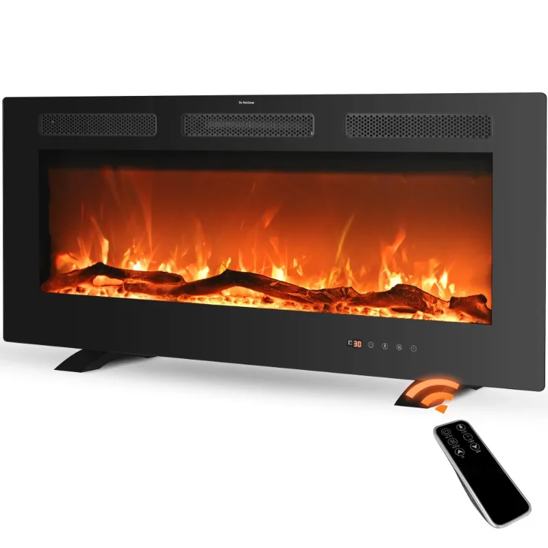 

Watt Freestanding/Wall-Mounted Electric Fireplace Heater, Black chimenea