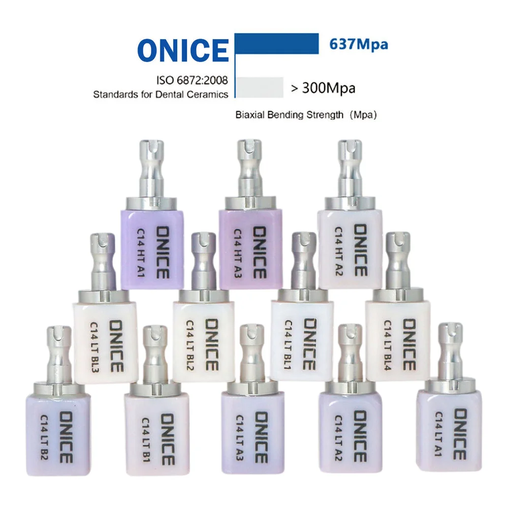 Emax Sample ONICE C14 18*13*15 Dental Glass Ceramic Lithium Dislicate Blocks HT/LT Dental CAD/CAM for Dental Lab Making Veneer 2