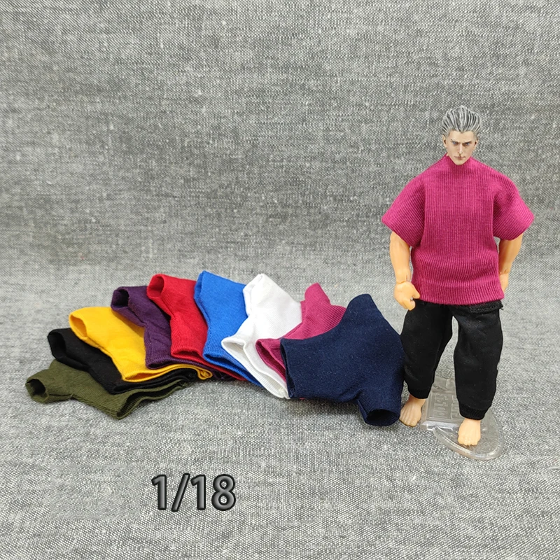 

In Stock 1/18 Scale Mens' Figure Accessory Short Sleeve T shirt Pants for 3.75 inches Mini Acid Rain War Action Figure Body
