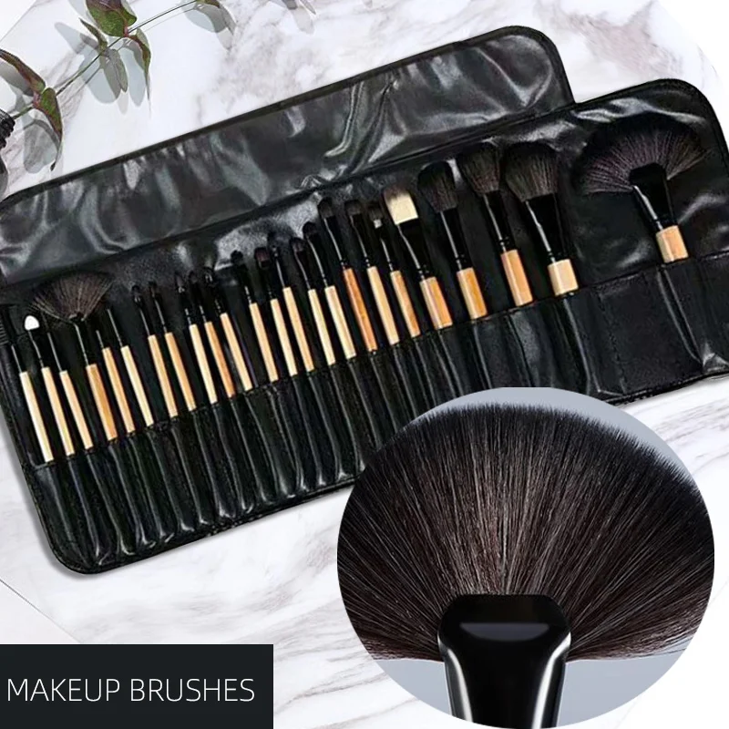 Makeup Brushes 24 Pcs Female Makeup Sets Cosmetics Lip Brush Eye Shadow Brush Makeup Tools