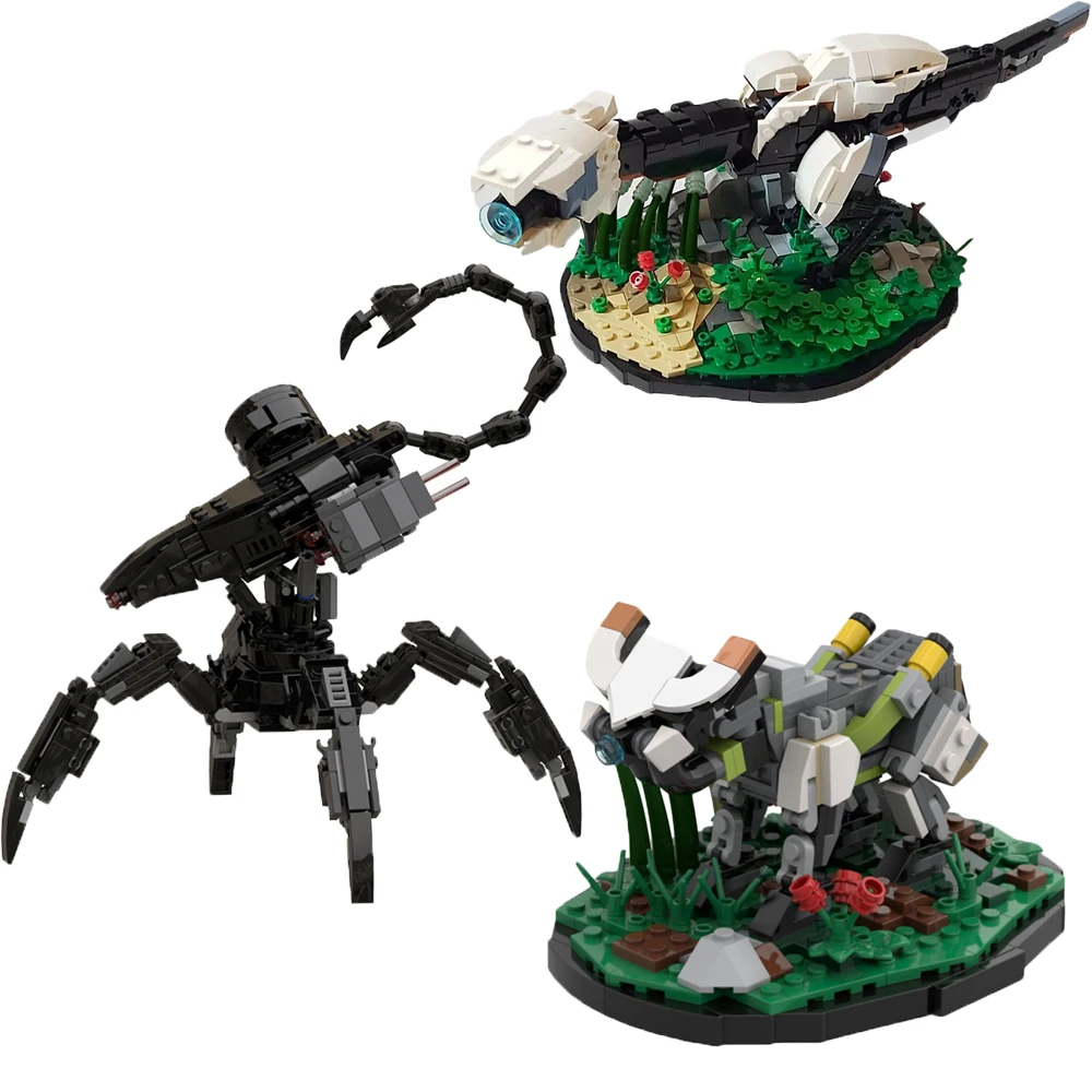 Horizon Corrutor War Machine Broadhead Watcher Monster Building Block Kit Gioco Thunder Beast Figure Brick Model Toy Kid Gift