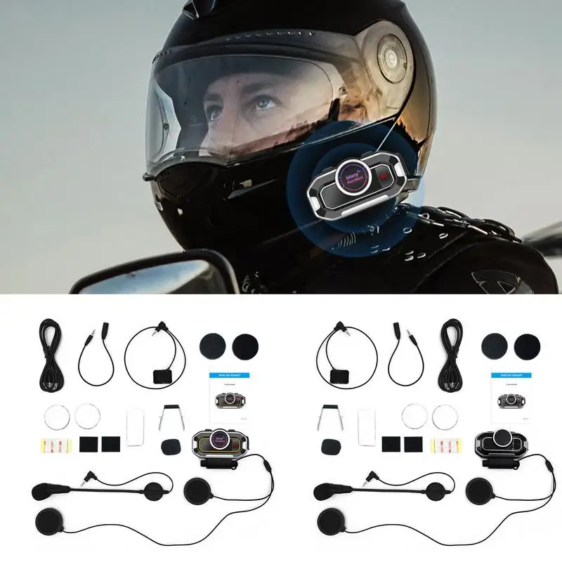 

Helmets Wireless Headset Riders Motorcycle Headset With Music Sharing Waterproof Outdoor Headset 5.0 Motor Sports Headset