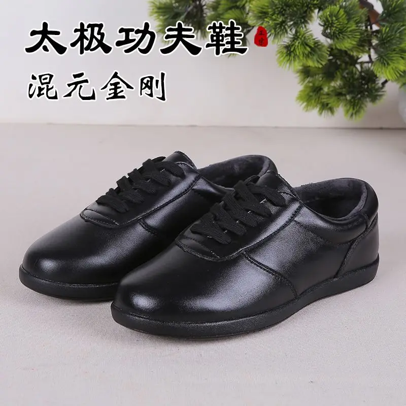 Professional Men Women Martial Arts Shoe Designer Taekwondo Shoes Unisex Comfortable Wushu Shoe Couples Leather Taiji