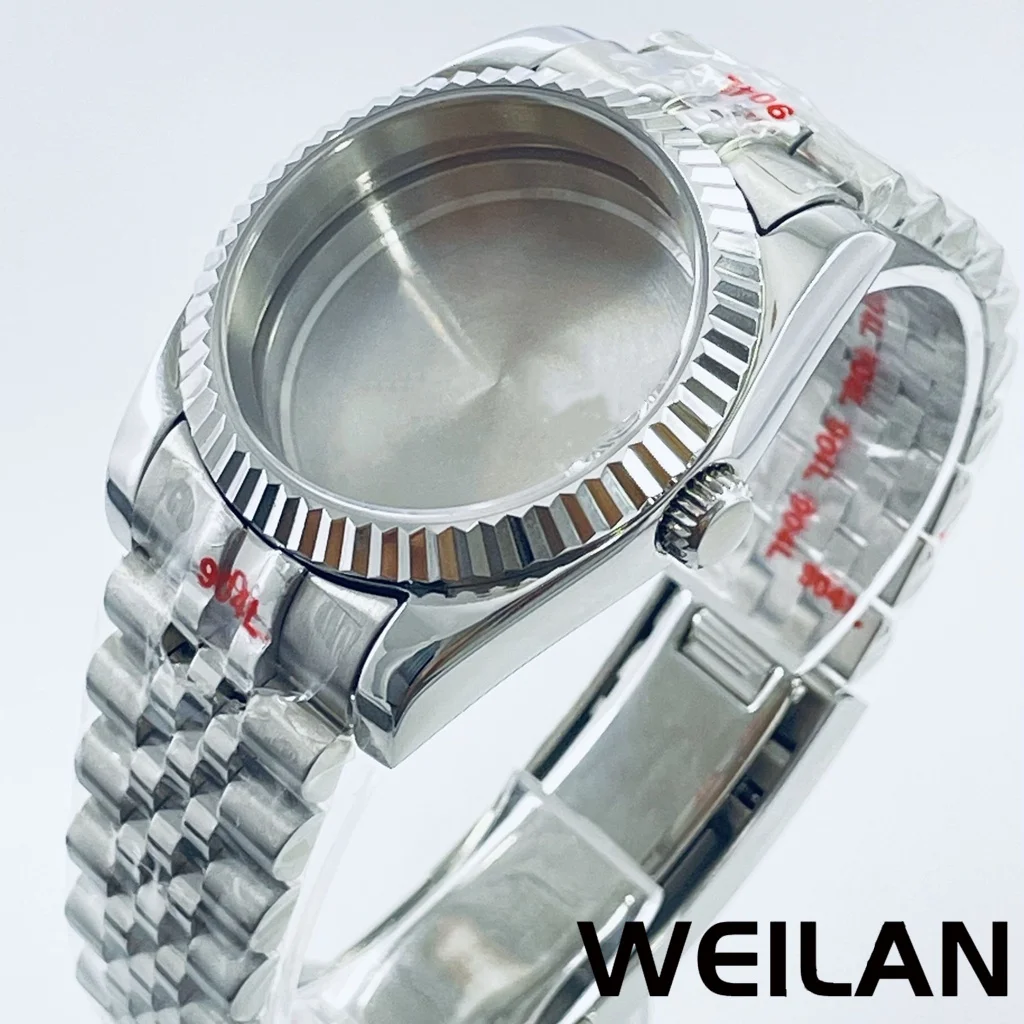 Premium Silver & Gold Waterproof Watch Case with Sapphire Crystal