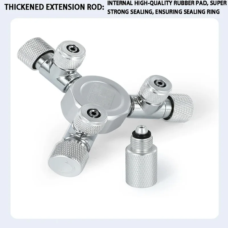 Aquarium CO2-Verteiler CO2-Regler Mehrkanal-Verteilungsventil aus Aluminiumlegierung CO2-Mehrkanalventil 2/3/4/6 Optional – Detail 11