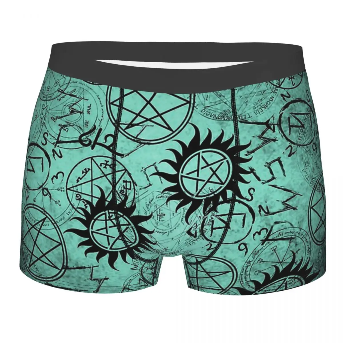 

Teal Supernatural Underpants Homme Panties Male Underwear Ventilate Shorts Boxer Briefs