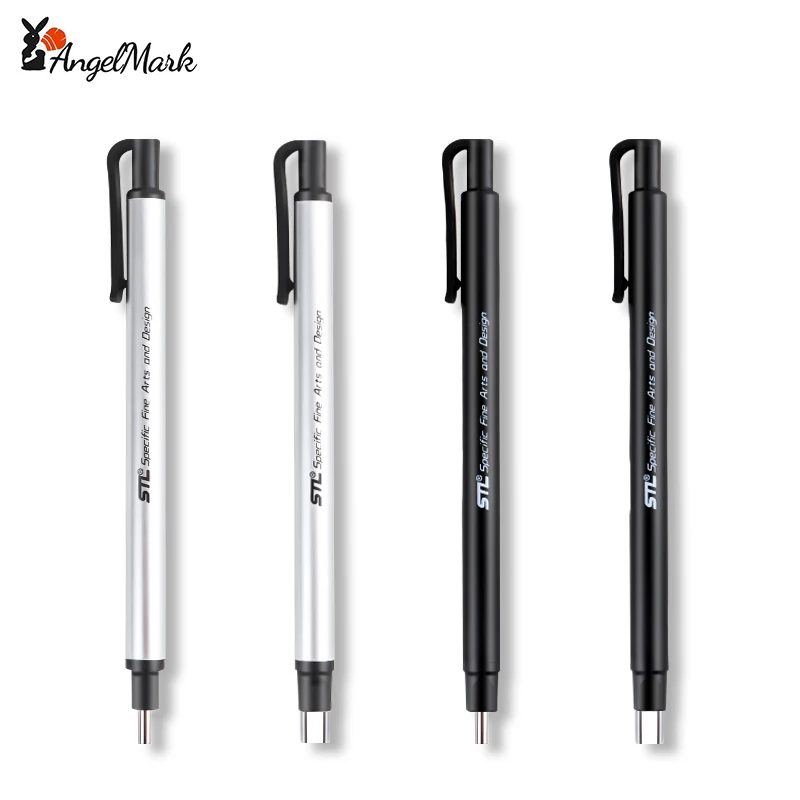 AngelMark Eraser Mechanical Rubber Refillable Pen Press Type Sketching Drawing Correction Painting Erasers Art Supplies 5