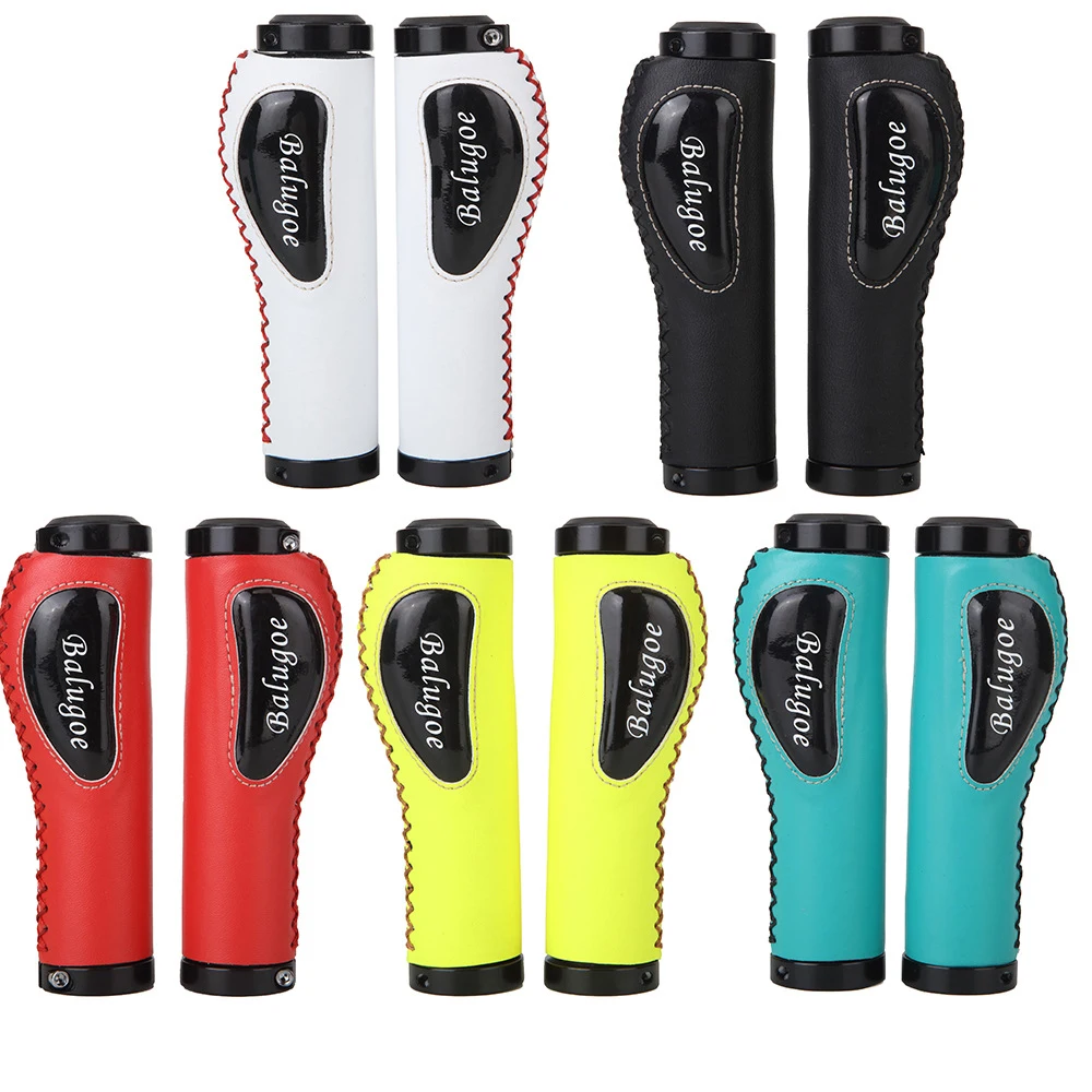 

BALUGOE MTB Road Bike Accessories Parts Grip Shock Absorption Non-slip Sweat Artificial Leather Comfort Vice Locked Riders