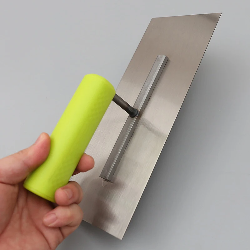 Silver SK5 Steel Plaster Trowel with Plastic Handle, 100x250MM, Finishing Trowel for Cement and Concrete