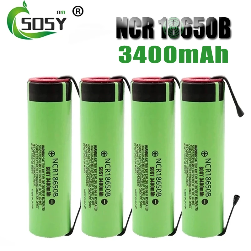Hot New Original NCR18650B 3.7 v 3400mah 18650 Lithium Rechargeable