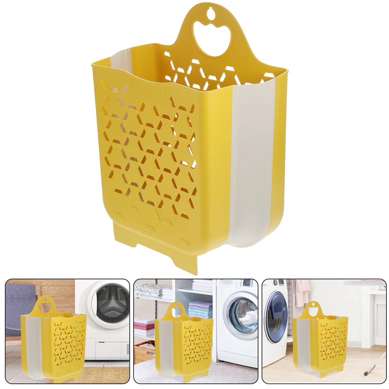 

Storage Baskets Collapsible Laundry Dirty Cloth Clothes Hanging Wall Bathroom Hamper Mount Child