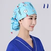 Unisex Scrub Hat Adjustable Tie Back Sweat-absorbent Beauty Salon Care Cap Laboratory Pet Shop Nurse Doctor Working Caps 4