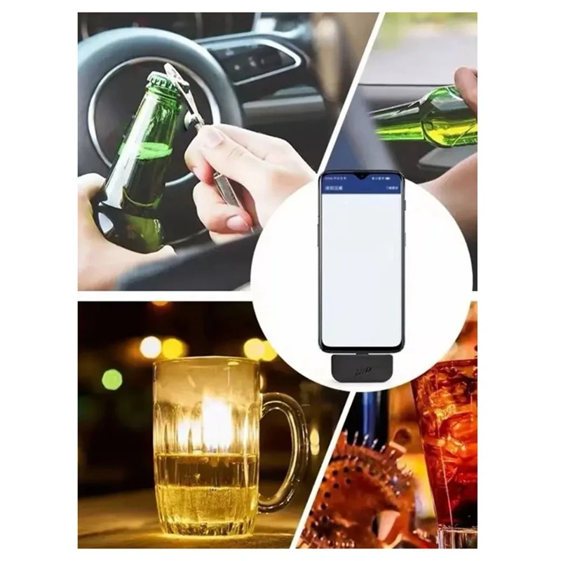 Blowing Breathing Tester Portable Alcohol Tester Mini Alcohol Detector With Intelligent Interaction Only 7.5G
