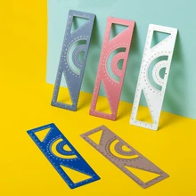 

Painting Aluminum Alloy L-Square Multifunctional Ruler Set Office Learning Stationery Protractor