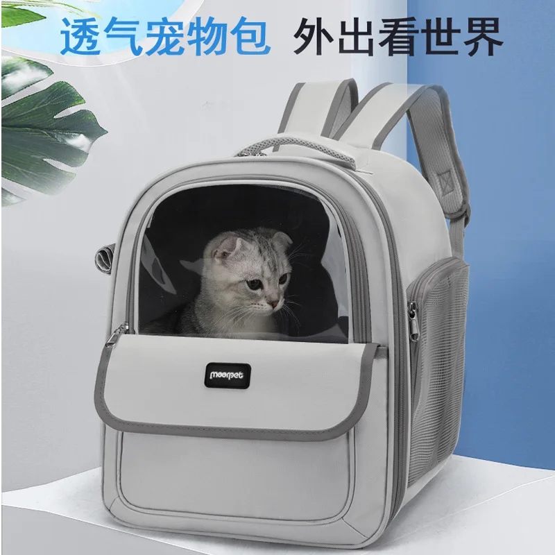 Factory Cat Bag Double shoulder Pet Backpack Large capacity portable cat backpack Oxford cloth cat backpack