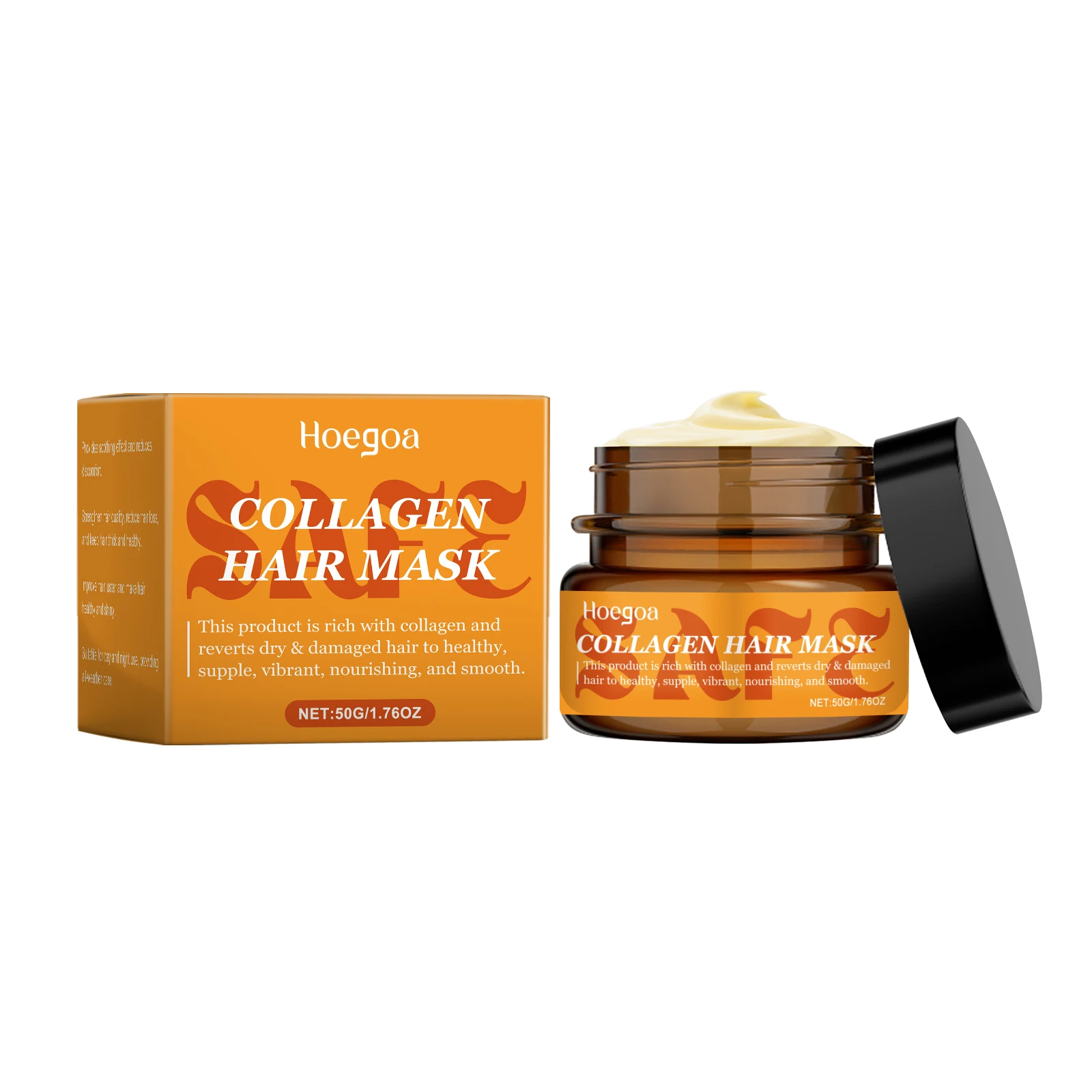 Collagen Hair Mask - Deep Moisturizing Treatment For Dry Damaged Hair - Reduces Frizz & Tangles - Restores Shine & Softness