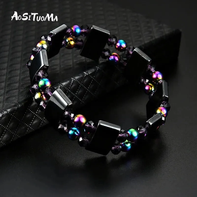 Fashion Double-layer Magnet Colorful Bracelet Eaby magnetic therapy bracelets