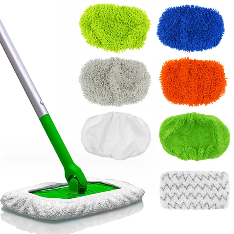 Mop Replacement Pad Mop Cloth Reusable Washable Microfiber Cleaning For Bathroom Kitchen Living Room