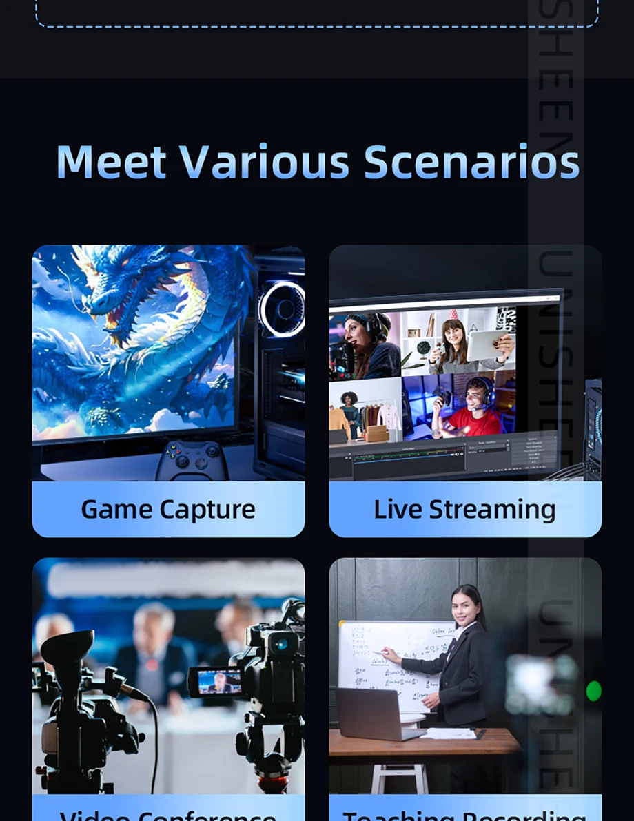 4Channel 2160p OBS Vmix Wirecast Streaming Quad HDMI Broadcast PCI Express UHD V