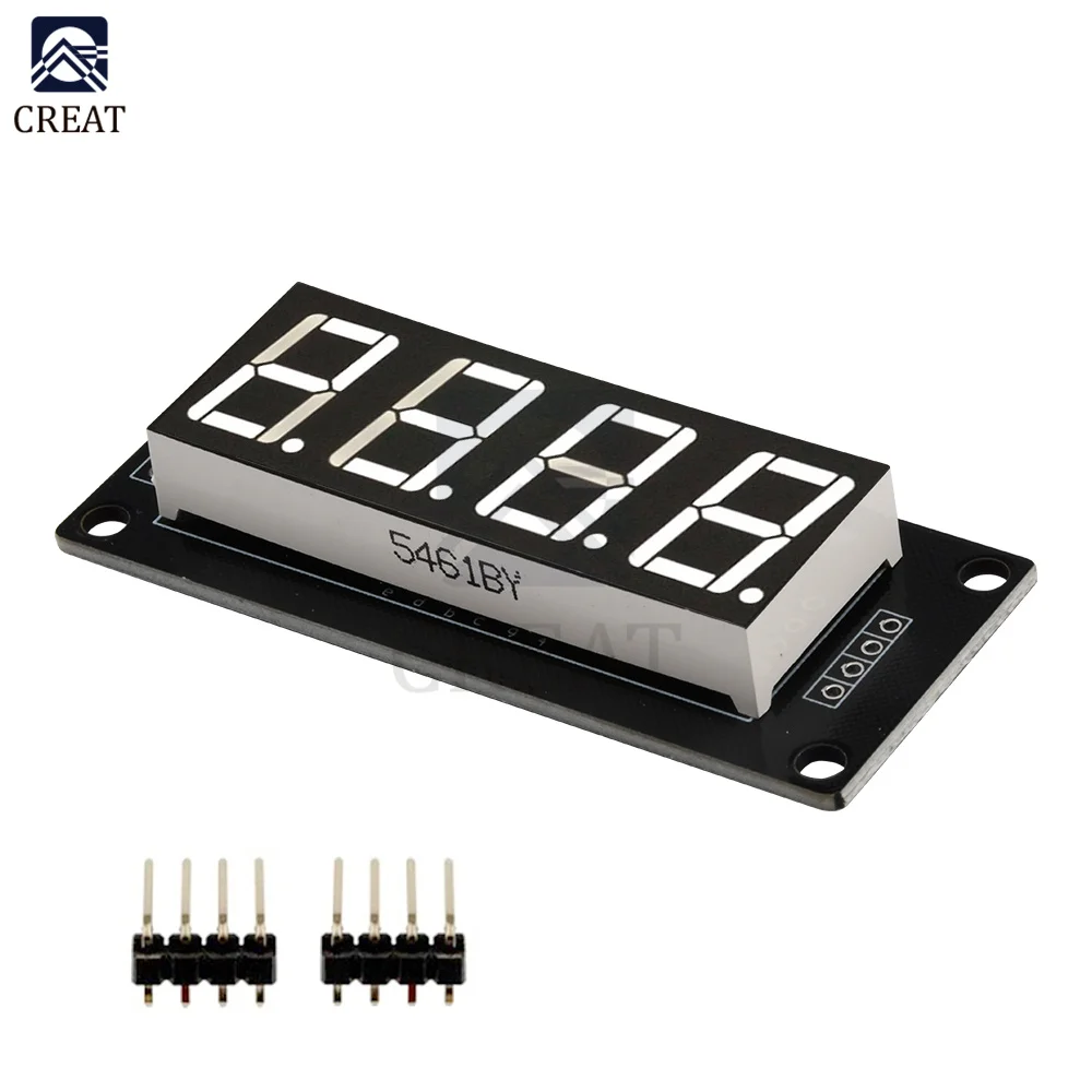 0.56" 4 Bit Digital LED Tube Display Module TM1637 Decimal 7 Segments Tube Display Module Yellow/White/Red/Green/Blue led digital tube display