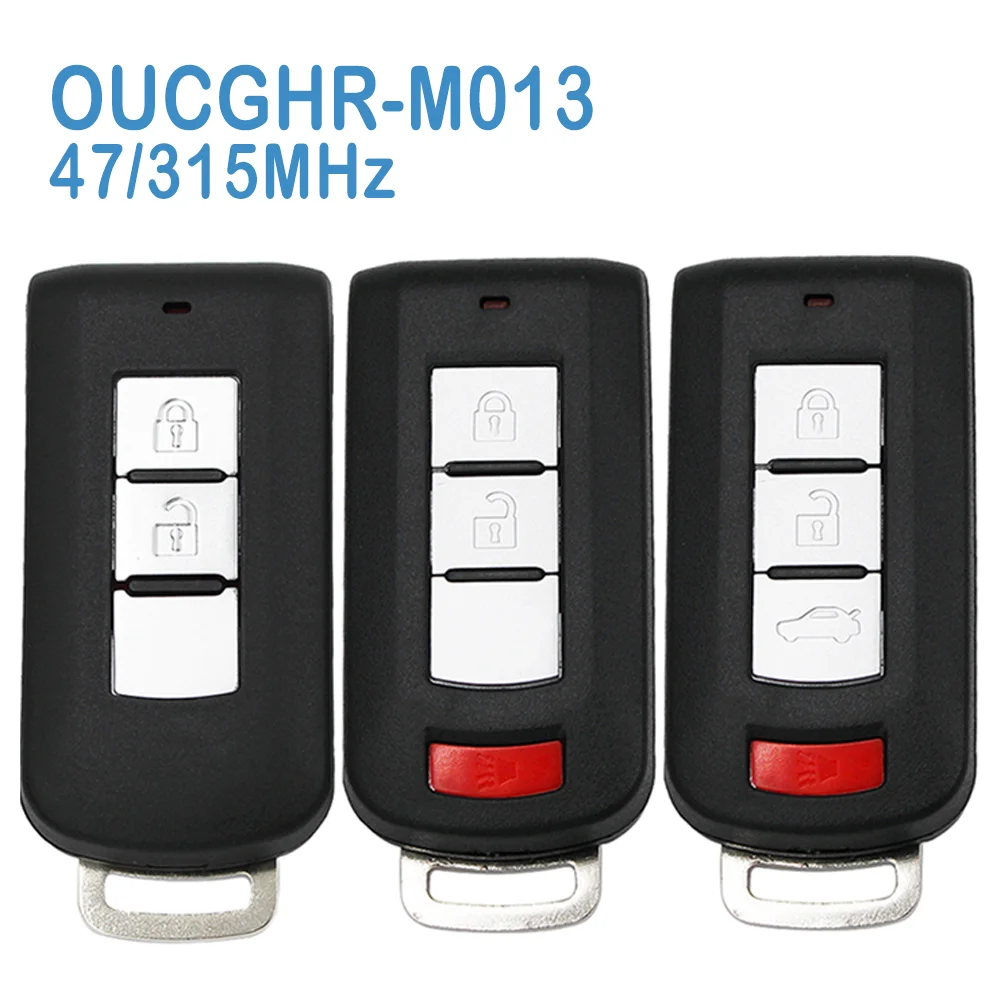 

OUCGHR-M013 Auto Smart Remote 2/3/4 Buttons 8637B639 Replace Car Key 315MHz ID47 Chip For Mitsubishi Eclipse Cross 2018-2022